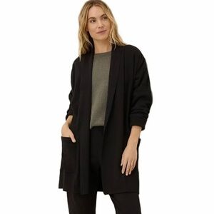 PACT Organic Cotton Airplane Wrap Cardigan Black Women’s Medium/Large